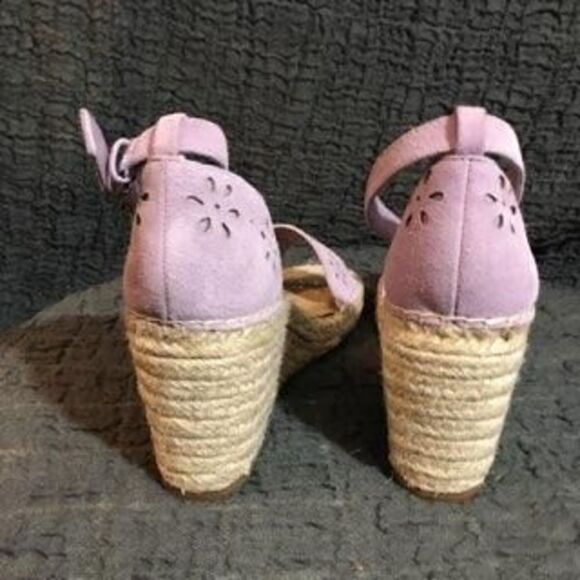 Sage and Simple Lilac Open Toe Wedge Sandals Size 10M - Picture 4 of 11